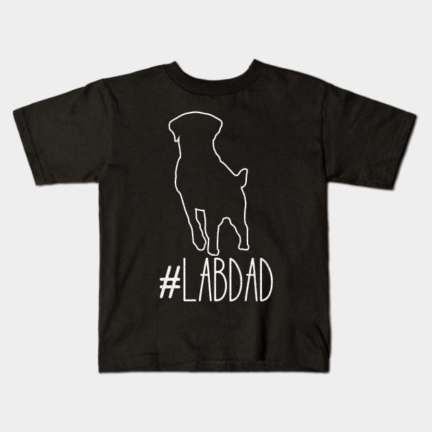 Dad Labrador Retriever Shirt | Hashtag Lab Dad Gift Kids T-Shirt by Gawkclothing